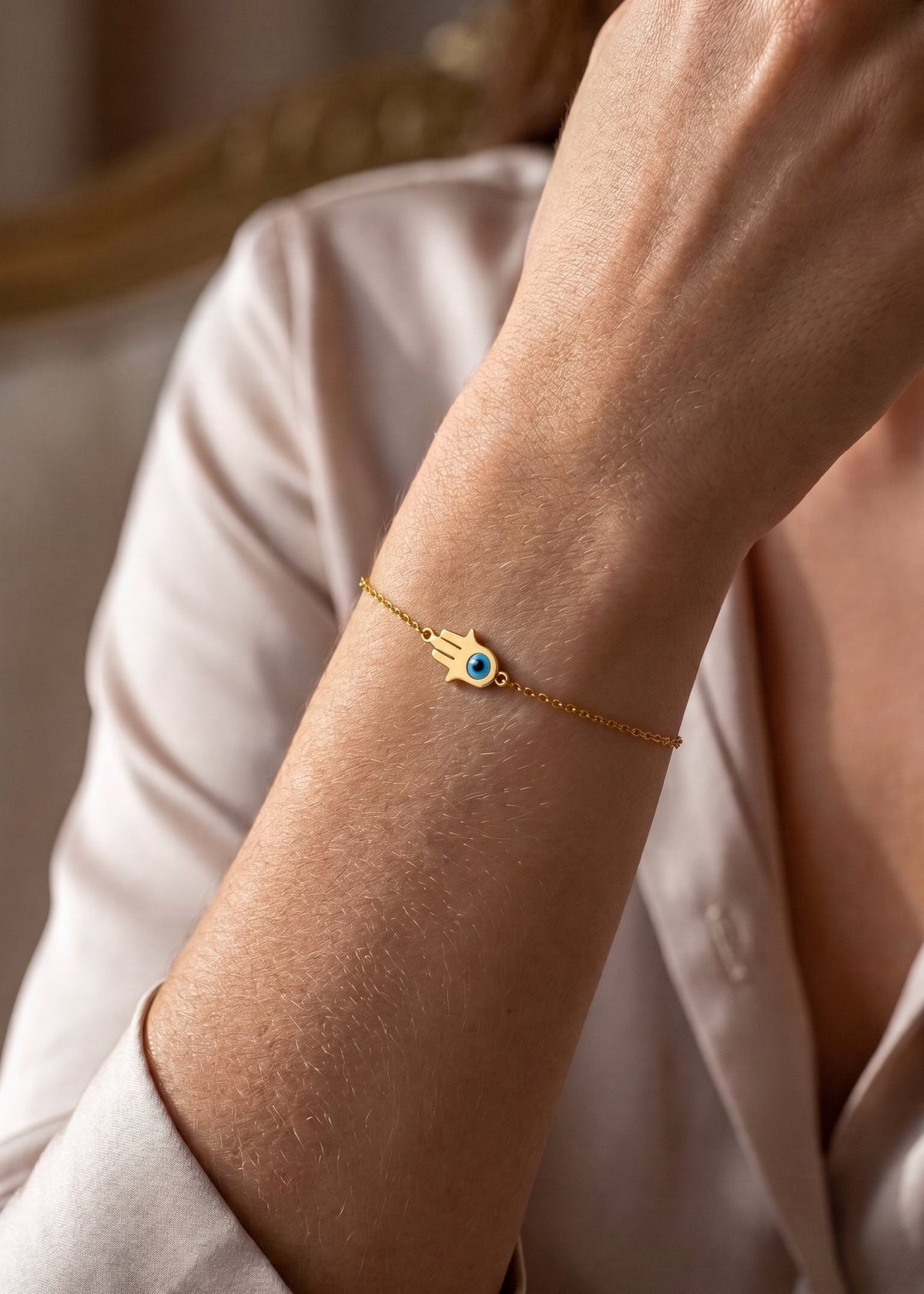 Pulsera Ojo Protector - Oro 18k