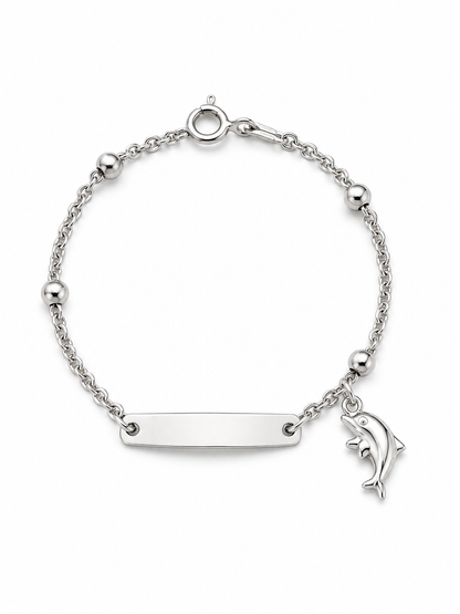Pulsera modelo Delmar con bolitas y delfín